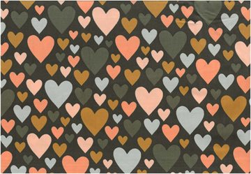 Babyfløjl Forest Green Hearts